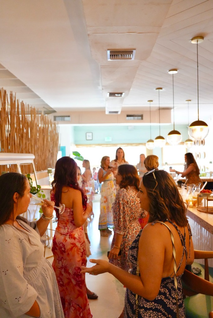 Daytime event at The Salty Zebra Bistro Jupiter - couple celebrating wedding or bridal shower exterior