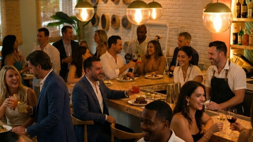 Happy Hour dining experience at The Salty Zebra Bistro Jupiter Florida - Chef Michael Luth's 3-course prix fixe menu for $40 featuring seasonal Florida ingredients