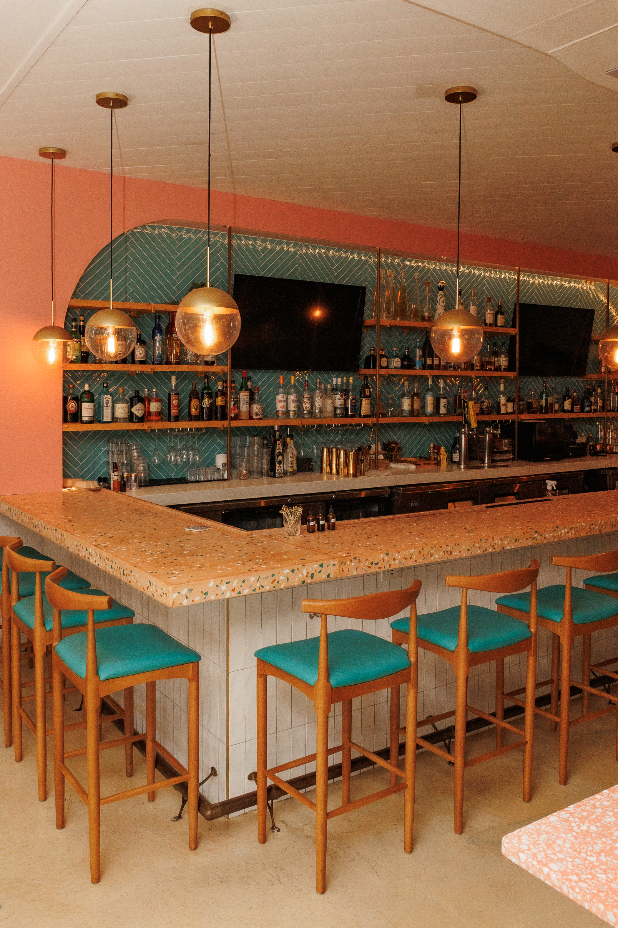 Bar area for corporate cocktail reception